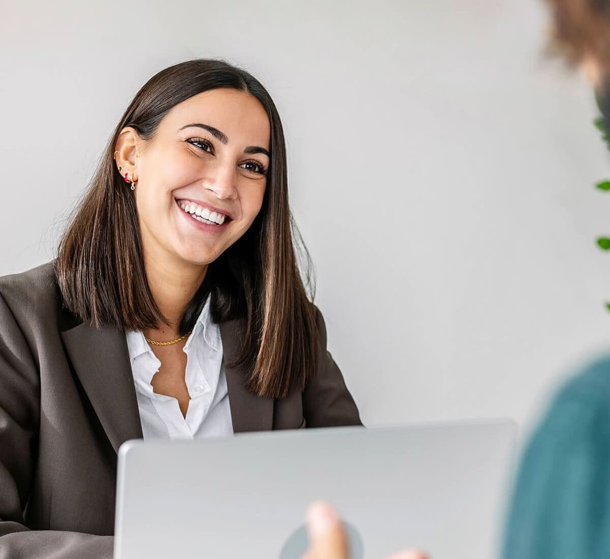Woman Smiling in Office